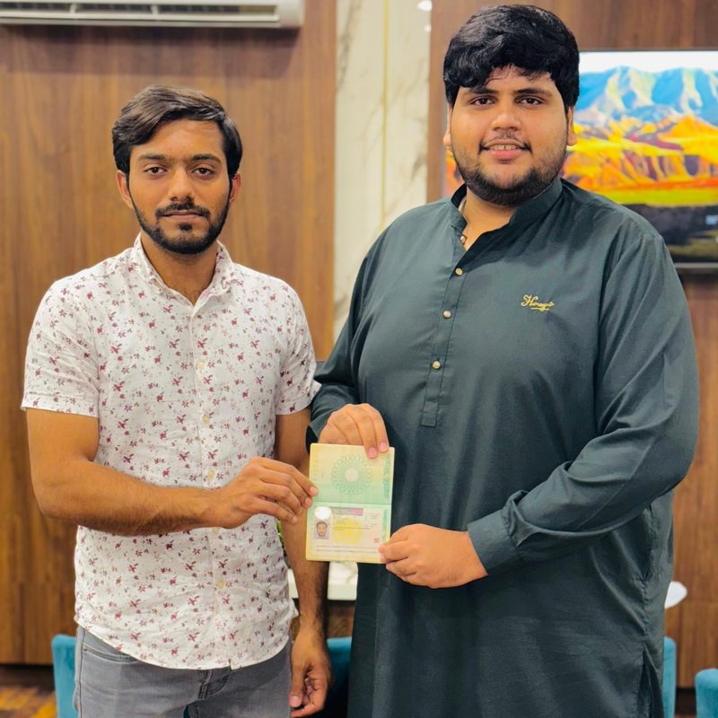 Happy student with an approved study visa